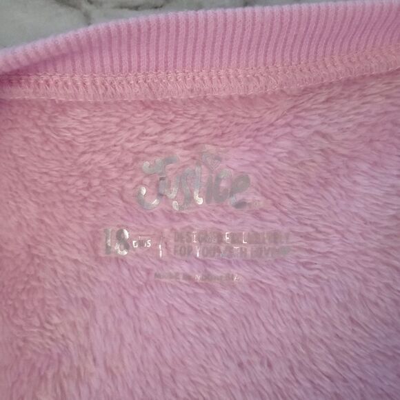 Justice Super Soft Pink Milkshake Sweater Size 18 - Picture 4 of 6
